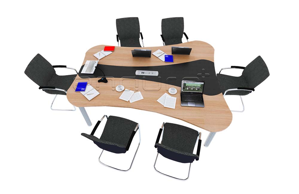 Curve Shaped Meeting Table